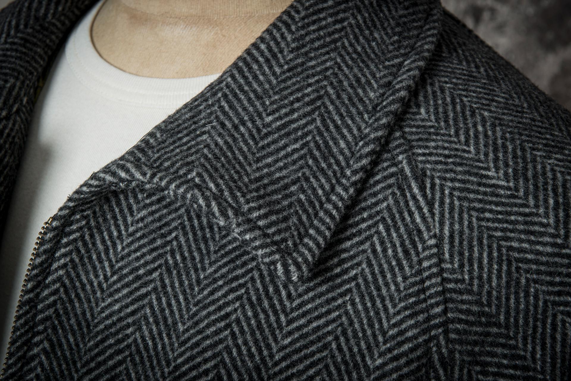 Bomber 1970's Hbt wool grey Fleurs de Bagne