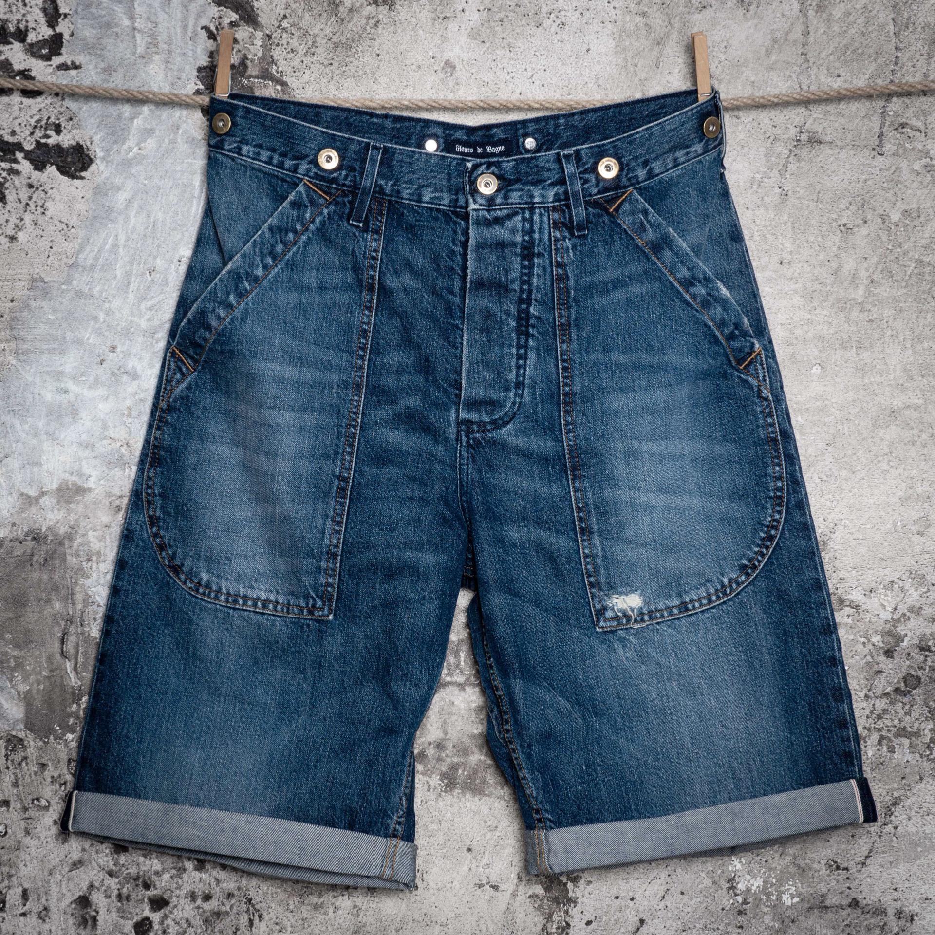 THE SHORT "DENIM CARGO HEAVY USED"