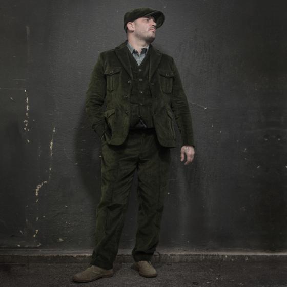 LE PANTALON MILORD - VELOURS KAKI