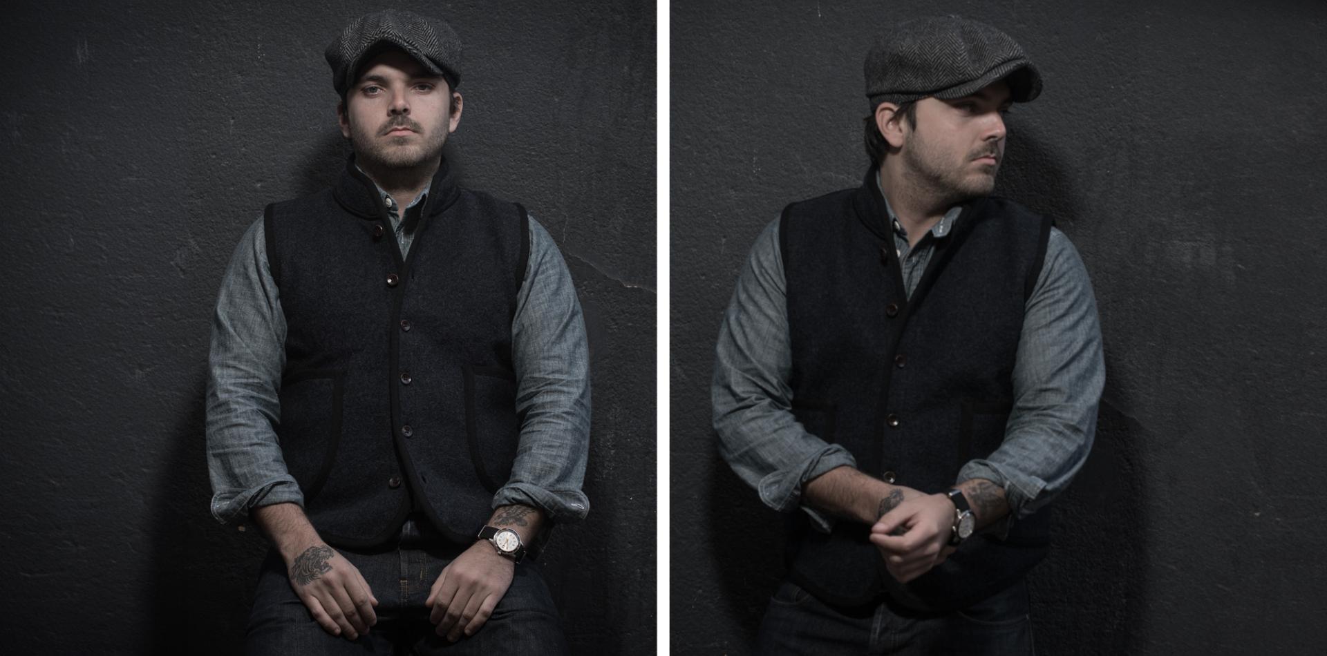 LE GILET "COL OFFICIER" MARINE