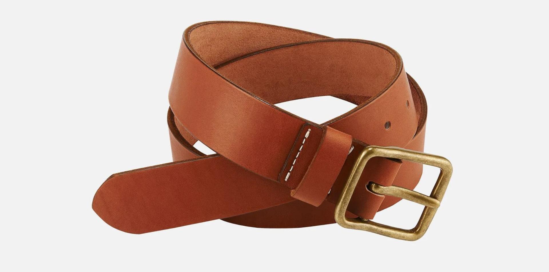 CEINTURE CUIR ORO RUSSET PIONEER
