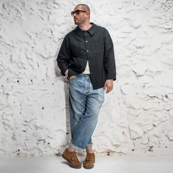 LA VESTE "LE NERVI" SEERSUCKER BLACK
