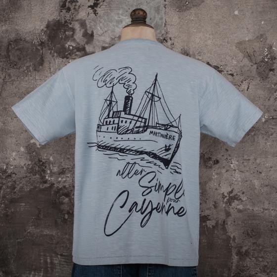 LE TRICOT "ALLER SIMPLE POUR CAYENNE" LIGHT BLUE
