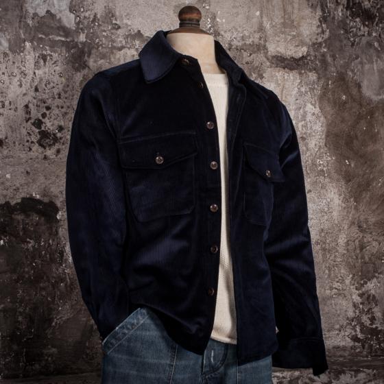 LA SURCHEMISE "BAROUDEUR" VELOURS NAVY