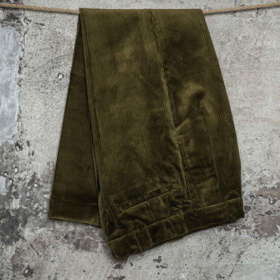 LE PANTALON MILORD - VELOURS KAKI