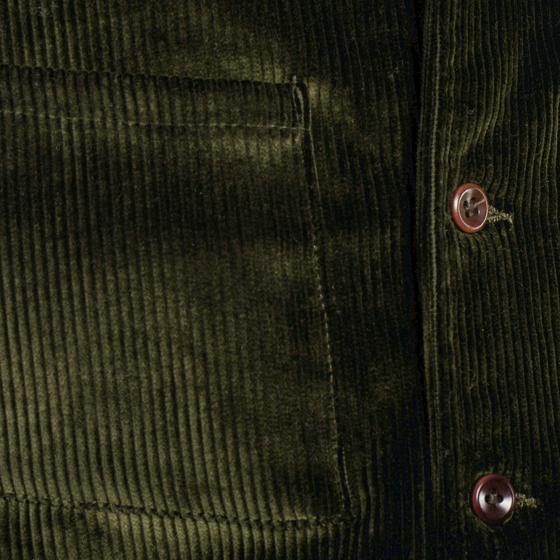 LE GILET "MILORD" - VELOURS KAKI