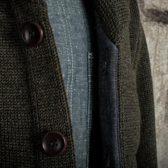 THE CARDIGAN "L'ENFANT DU MALHEUR" KHAKI