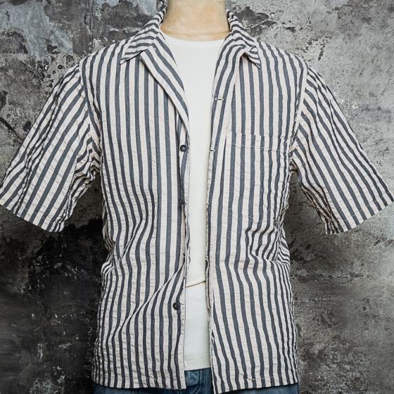 THE 50's SHIRT - WASHED NATURAL/STRIPED