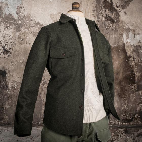 LA SURCHEMISE "BAROUDEUR" KAKI WOOL