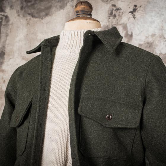 LA SURCHEMISE "BAROUDEUR" KAKI WOOL