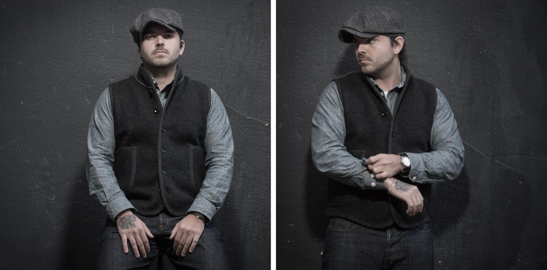 LE GILET "COL OFFICIER" ANTHRACITE