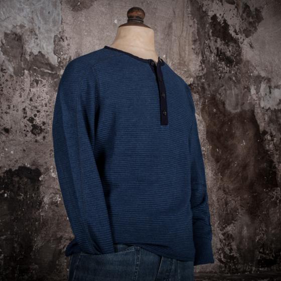 LE THERMAL HENLEY "ALBERT" - INDIGO