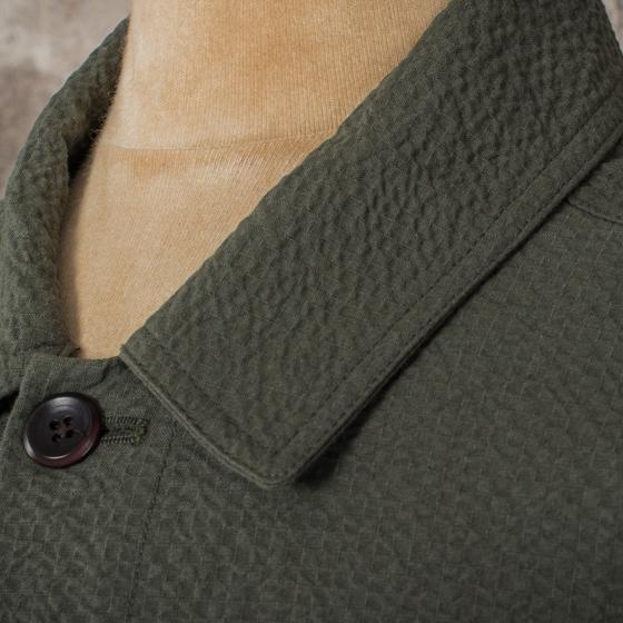 LA CHEMISE CARGO "SEERSUCKER“ KAKI