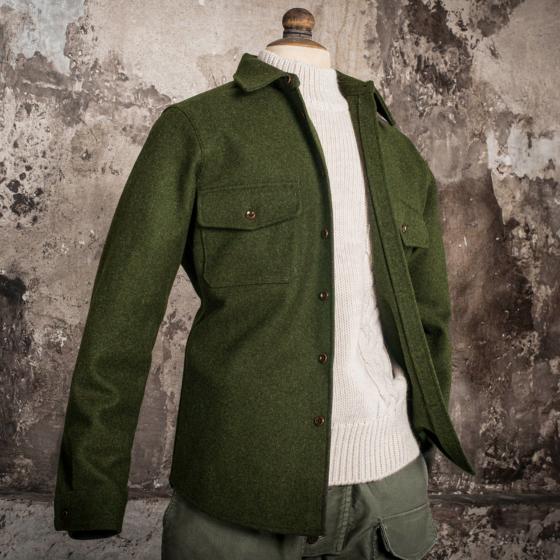 LA SURCHEMISE "BAROUDEUR" KAKI WOOL