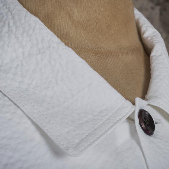 LA CHEMISE CARGO "SEERSUCKER“ WHITE