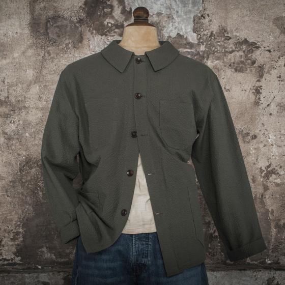 LA VESTE "LE NERVI" SEERSUCKER KAKI