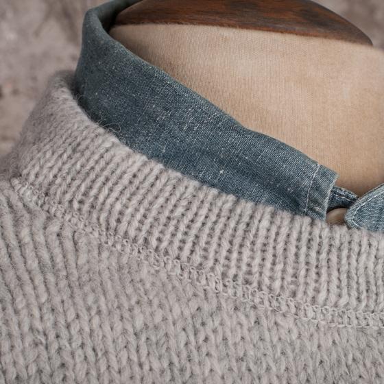 LE PULL "MATAF" GRIS PERLÉ