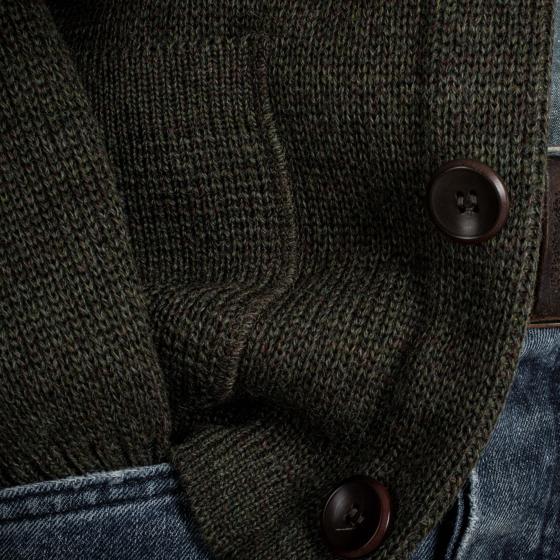 THE CARDIGAN "L'ENFANT DU MALHEUR" KHAKI