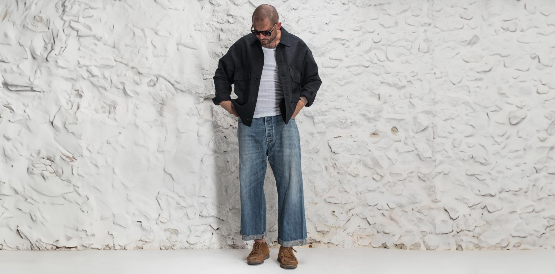 LA CHEMISE CARGO "SEERSUCKER“ BLACK