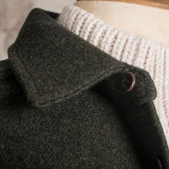 LA SURCHEMISE "BAROUDEUR" KAKI WOOL