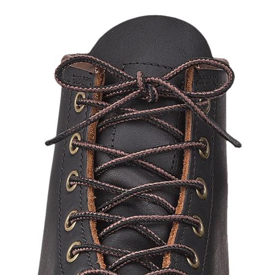 LACETS RONDS NOIRS/MARRON - 122 CM