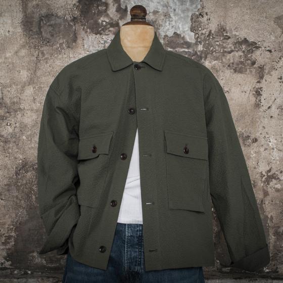 LA CHEMISE CARGO "SEERSUCKER� KAKI