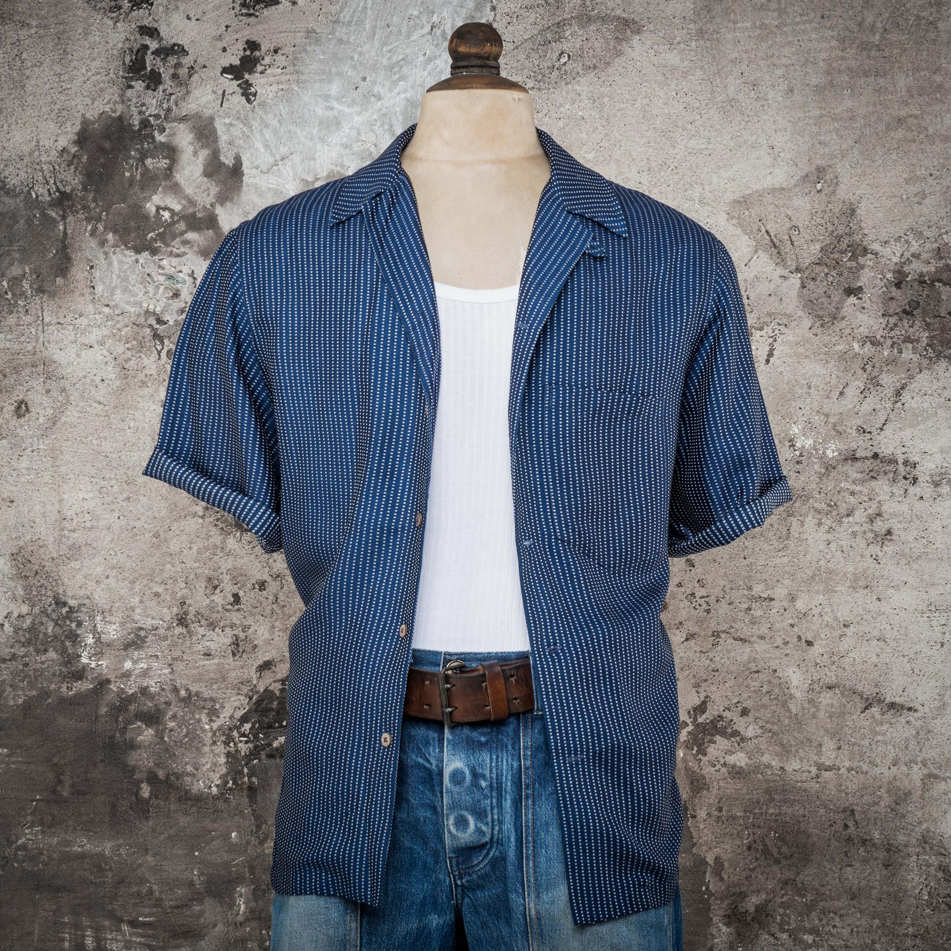 THE 50's SHIRT - INDIGO WABASH