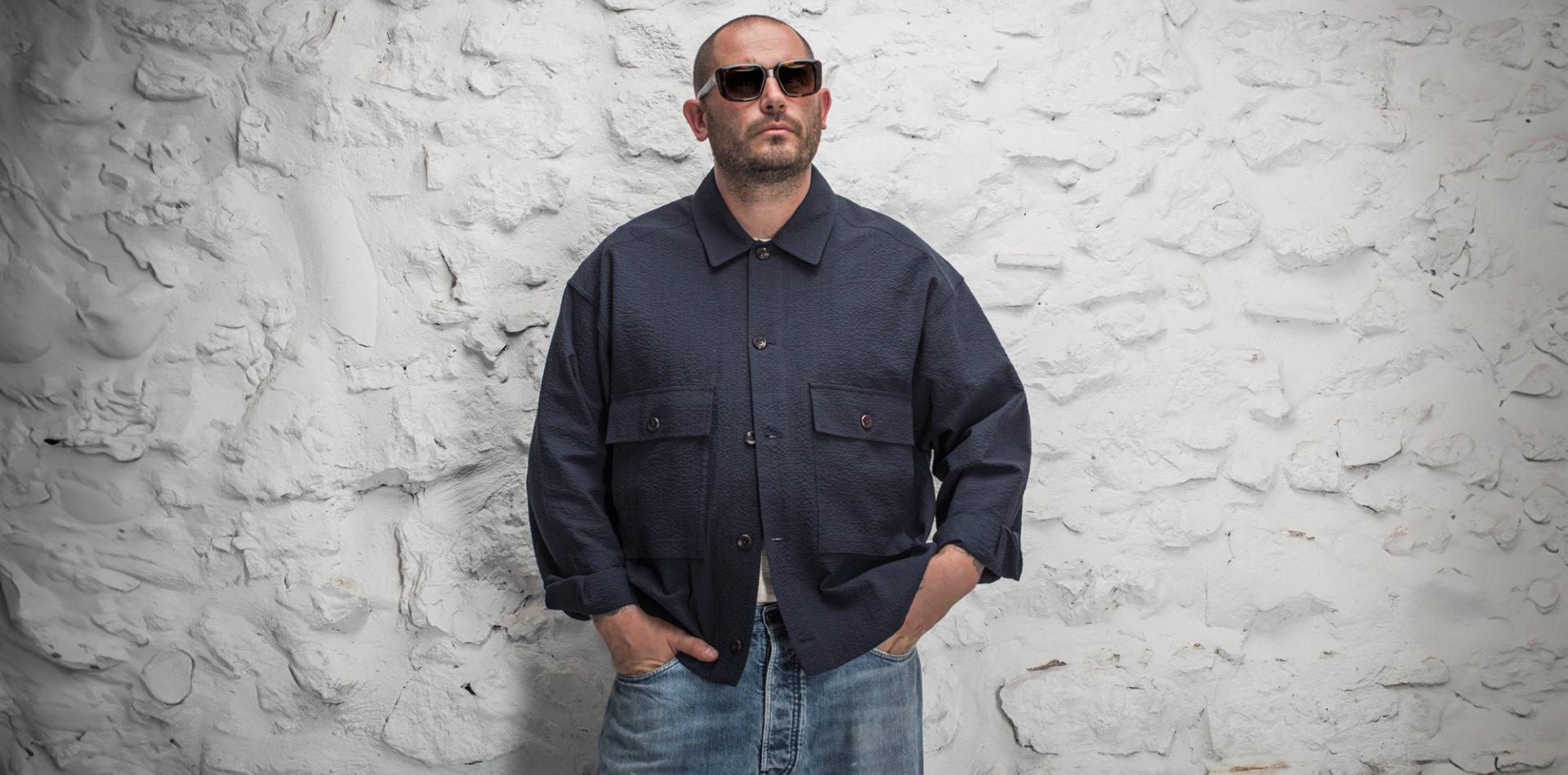 LA CHEMISE CARGO "SEERSUCKER“ NAVY