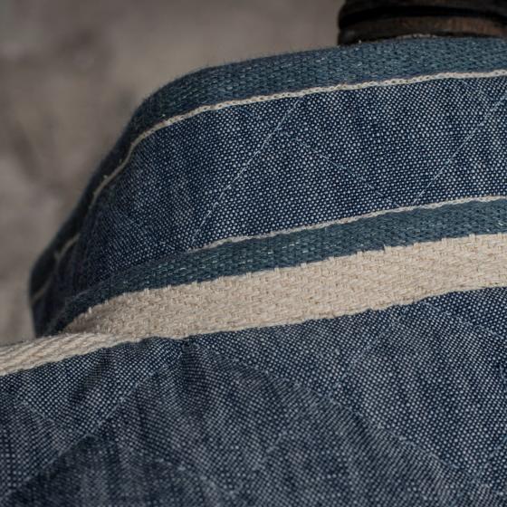 LE GILET "COL OFFICIER" MATELASSÉ - CHAMBRAY