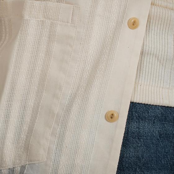 LA CHEMISE CUBA "GUAYABERA" - NATURAL