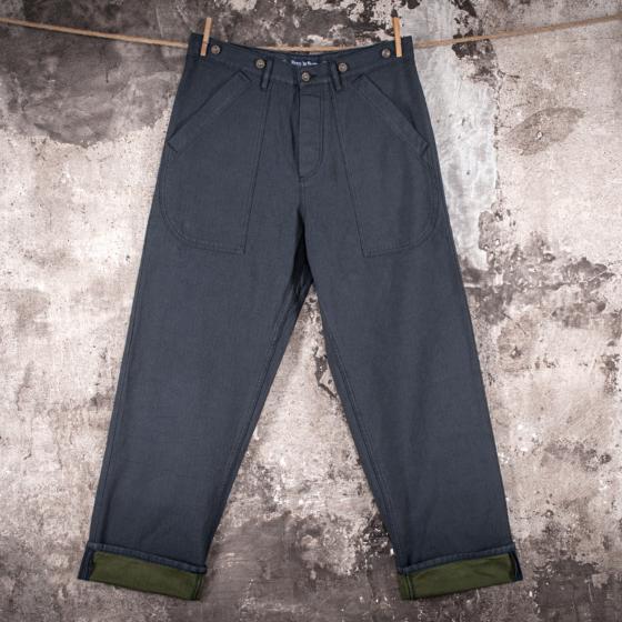 LE PANTALON CARGO - METIS USED BLUE INDIGO