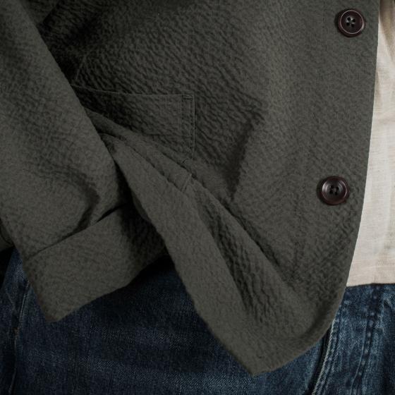 LA VESTE "LE NERVI" SEERSUCKER KAKI