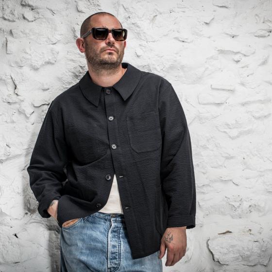 LA VESTE "LE NERVI" SEERSUCKER BLACK