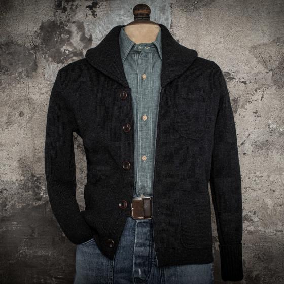 THE CARDIGAN "L'ENFANT DU MALHEUR" ANTHRACITE