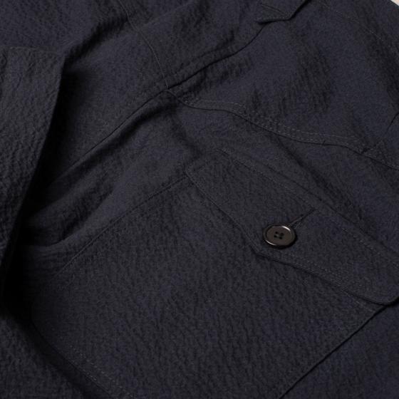 LE PANTALON "LE NERVI“ SEERSUCKER BLACK