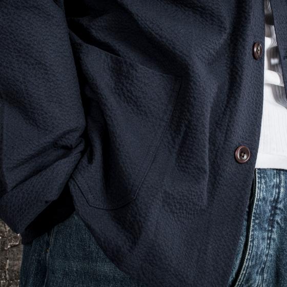 LA VESTE "LE NERVI" SEERSUCKER NAVY