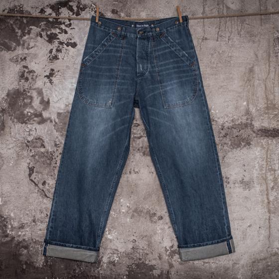 LE DENIM CARGO SELVEDGE "HEAVY USED"